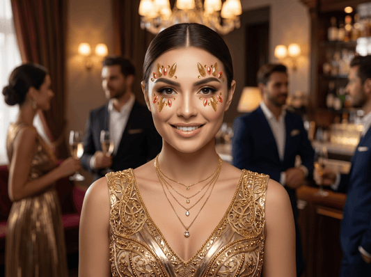 Gold Face Gems Sunrise Style - unel