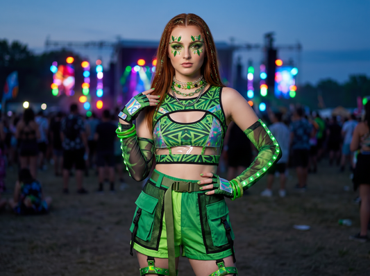 Green Face Gems Forest Style - unel