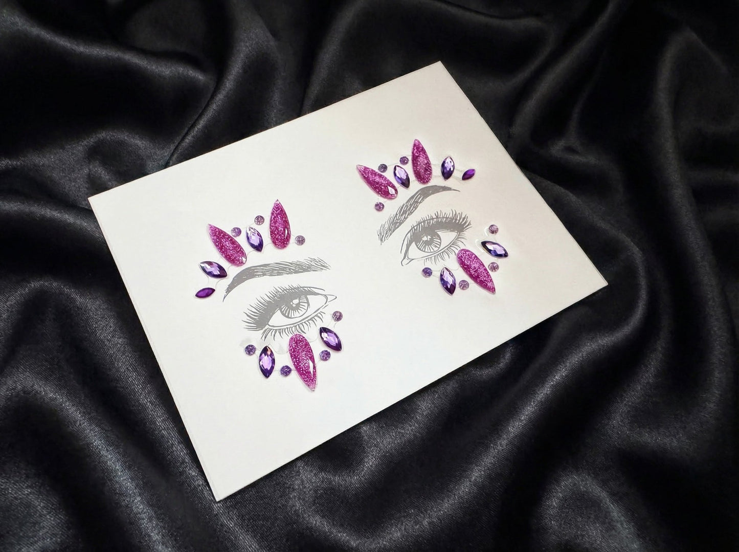 Purple Burst Face Gems - unel