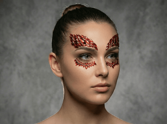 Red Face Gems Warrior Style - unel