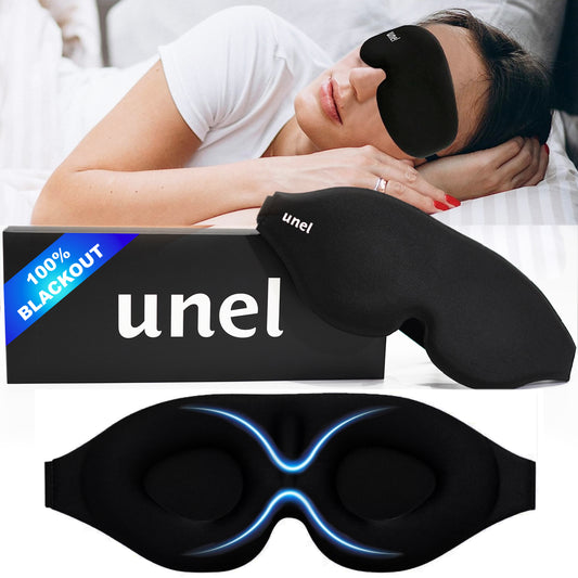 Unel Blackout Sleep Mask – The Ultimate in Comfort, Darkness & Restful Sleep
