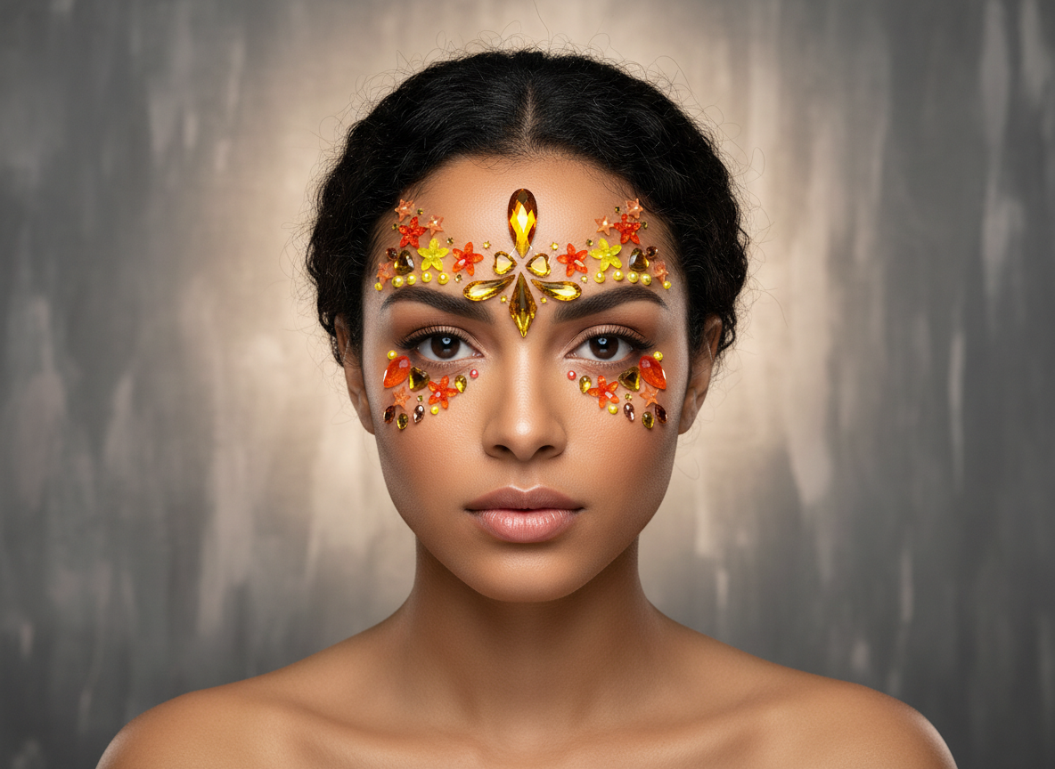 Yellow Face Gems Star Style