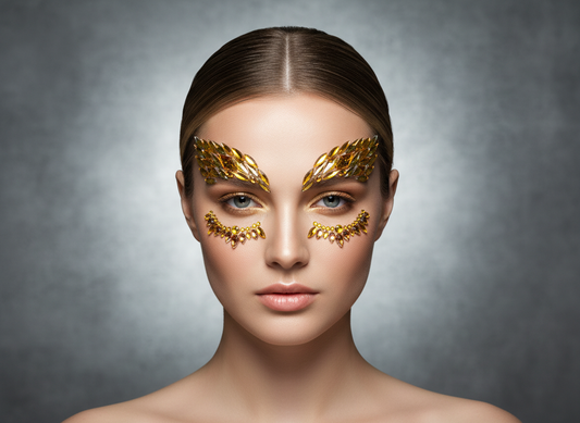 Gold Face Gems Warrior Style