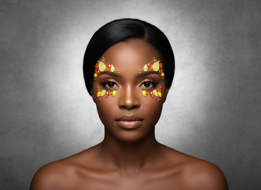 Yellow Face Gems Burst Style
