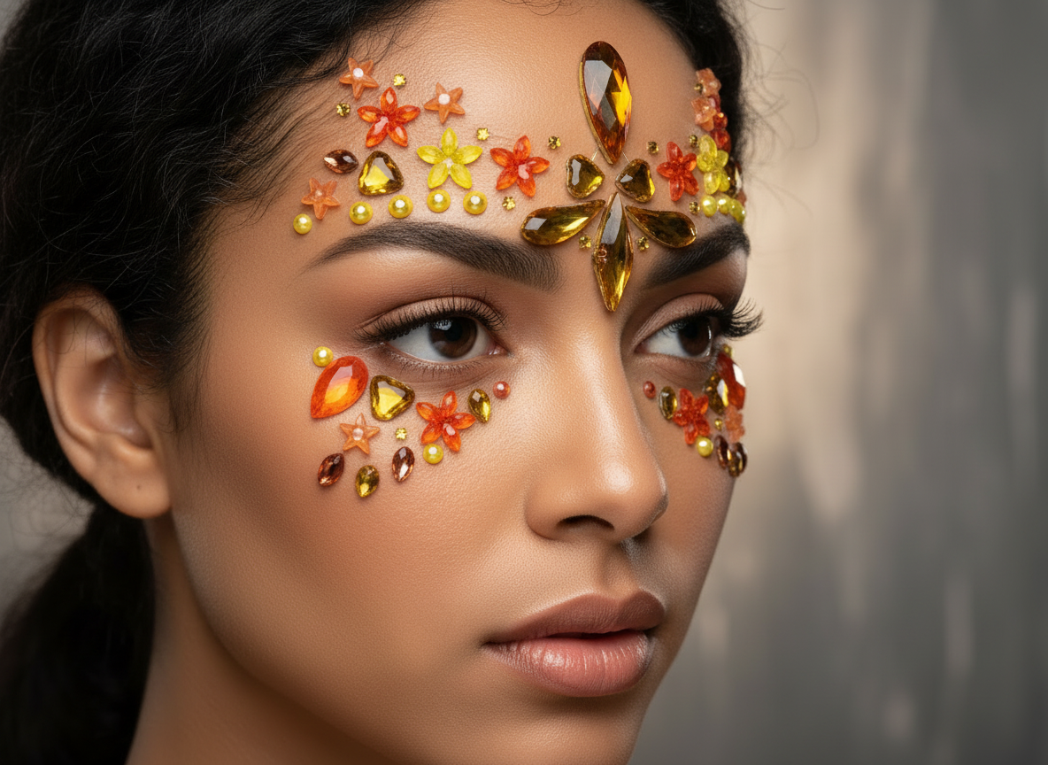 Yellow Face Gems Star Style