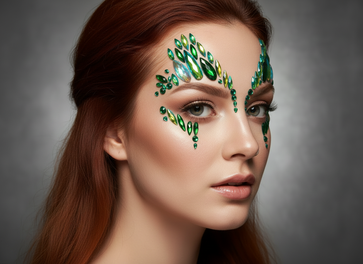 Green Face Gems Poisonous Ivy Style