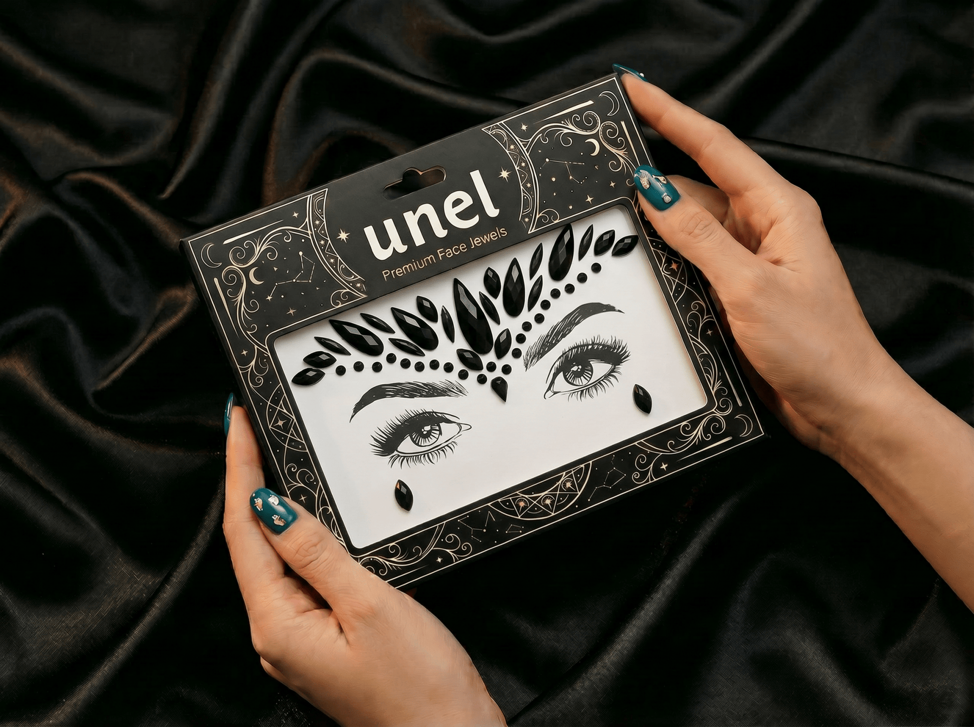 Black Face Gems Crown Style - unel