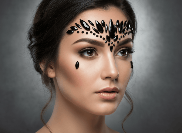 Black Face Gems Crown Style - unel