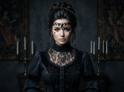 Black Face Gems Crown Style - unel