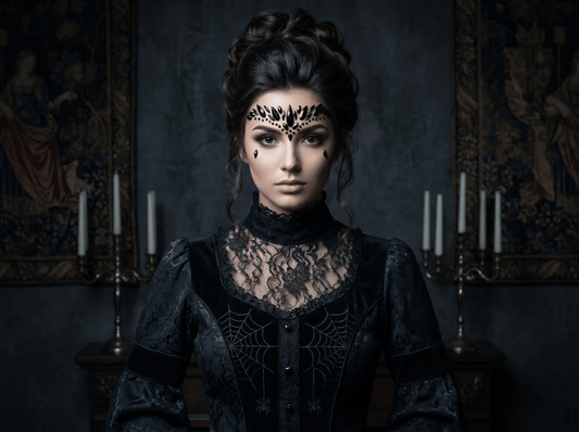 Black Face Gems Crown Style - unel