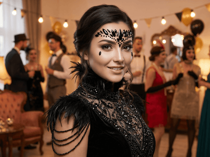 Black Face Gems Crown Style - unel