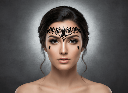 Black Face Gems Crown Style - unel