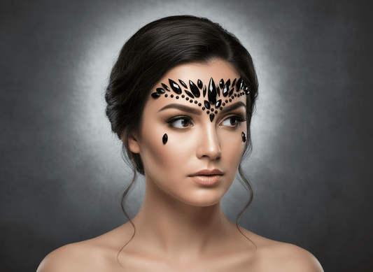 Black Face Gems Crown Style - unel