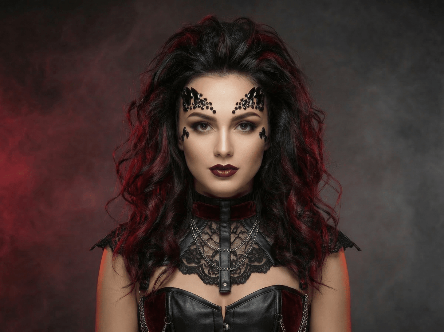 Black Face Gems Demon Style - unel