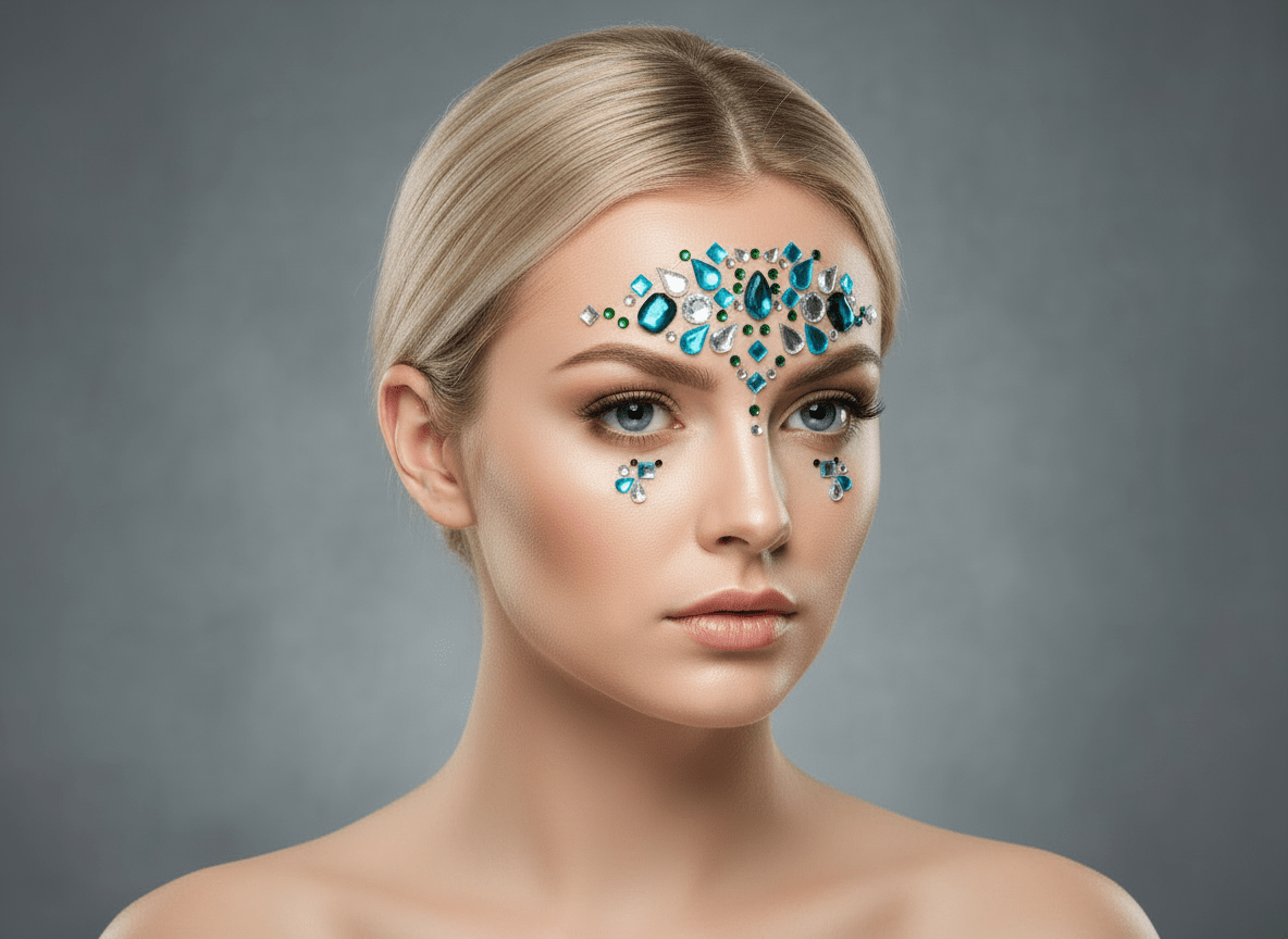 Blue Face Gems Mermaid Style - unel