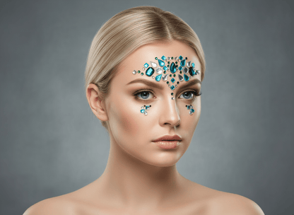 Blue Face Gems Mermaid Style - unel