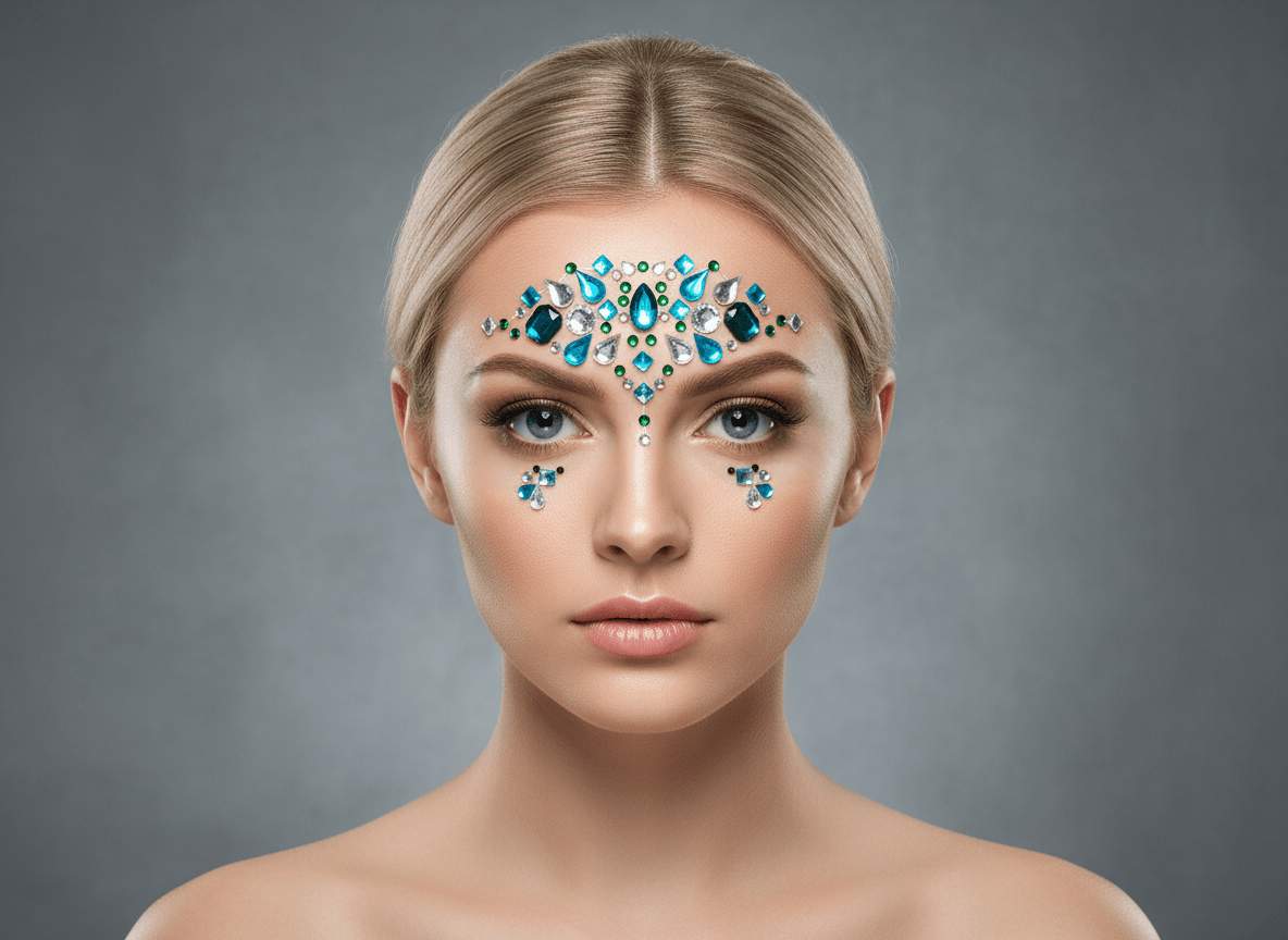Blue Face Gems Mermaid Style - unel