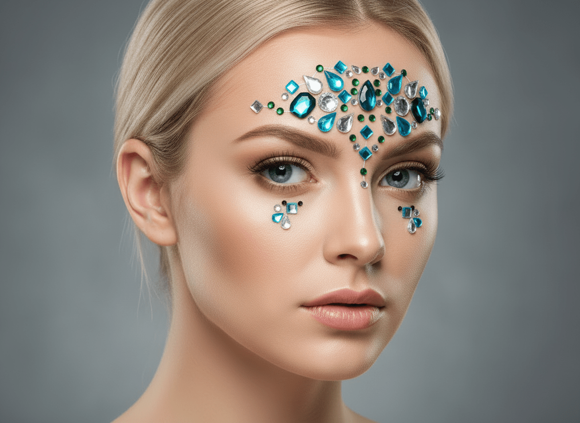 Blue Face Gems Mermaid Style - unel