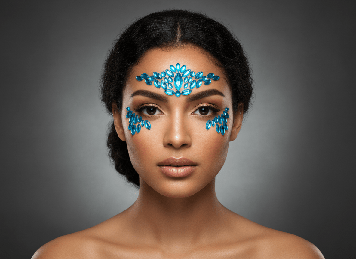 Blue Face Gems Princess Style - unel