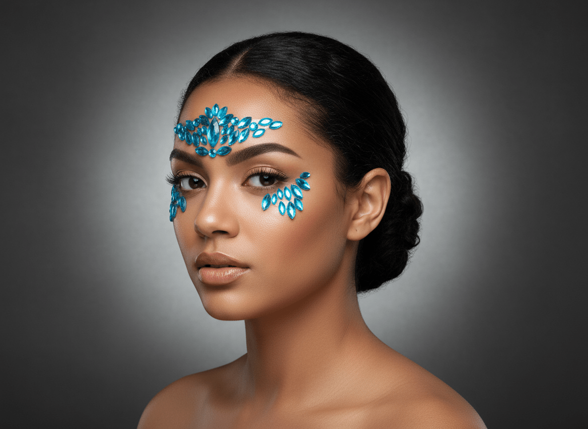 Blue Face Gems Princess Style - unel