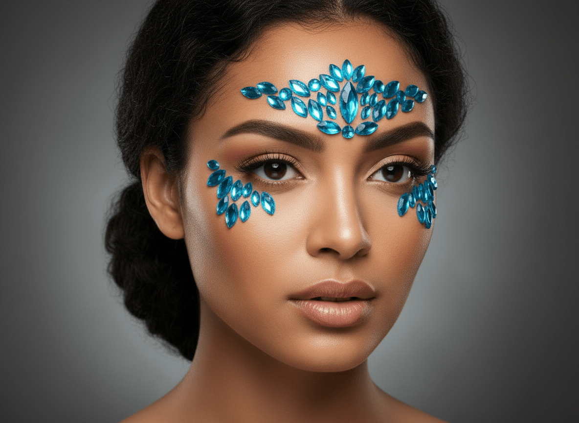 Blue Face Gems Princess Style - unel