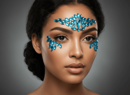 Blue Face Gems Princess Style - unel