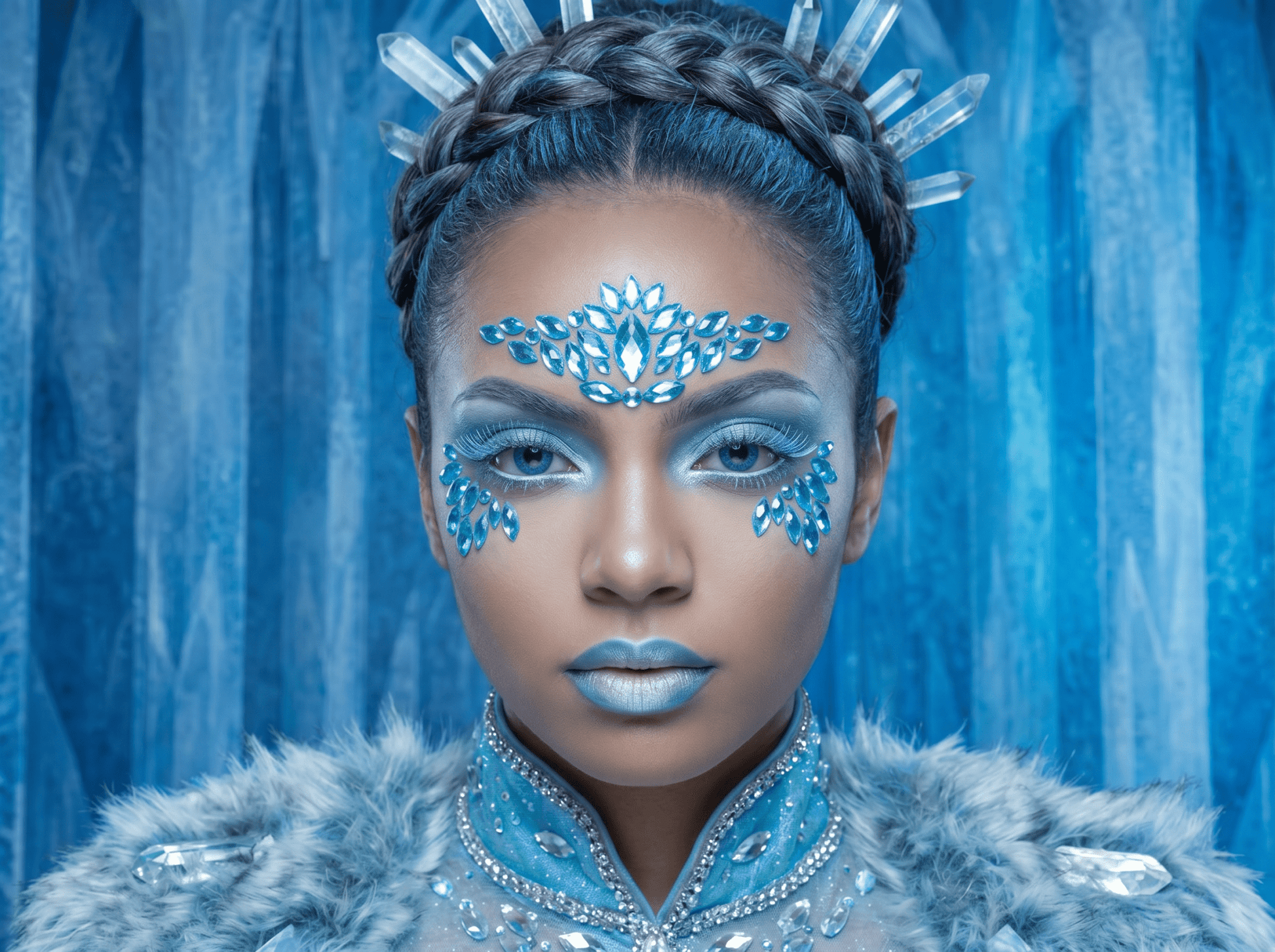 Blue Face Gems Princess Style - unel