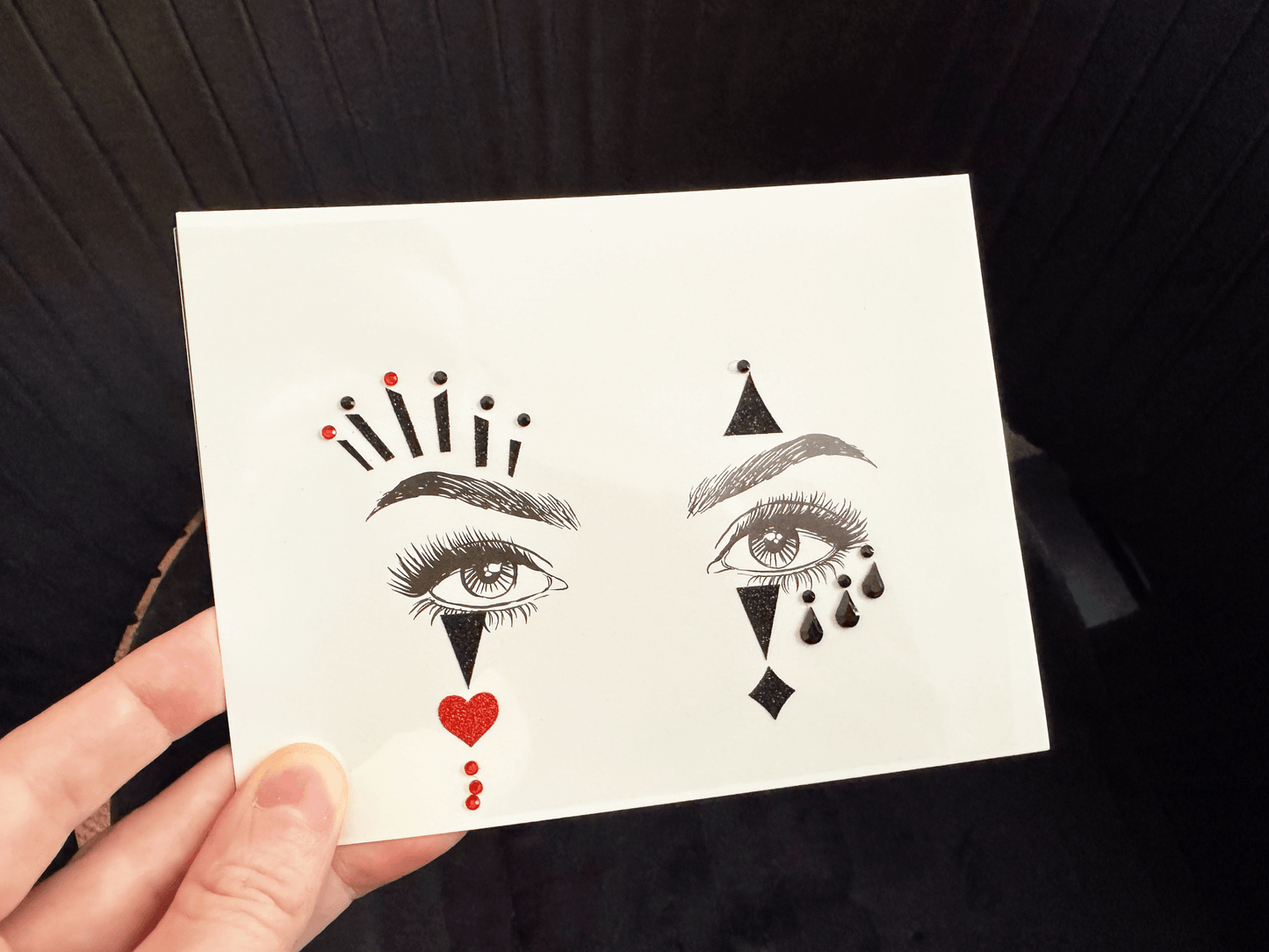 Circus Themed Face Glitter Gems - unel