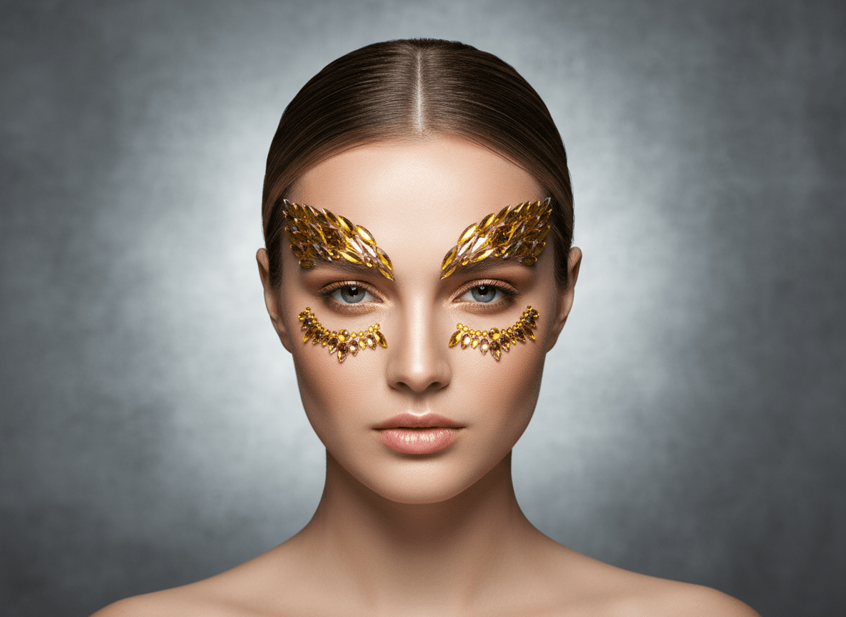 Gold Face Gems Warrior Style - unel