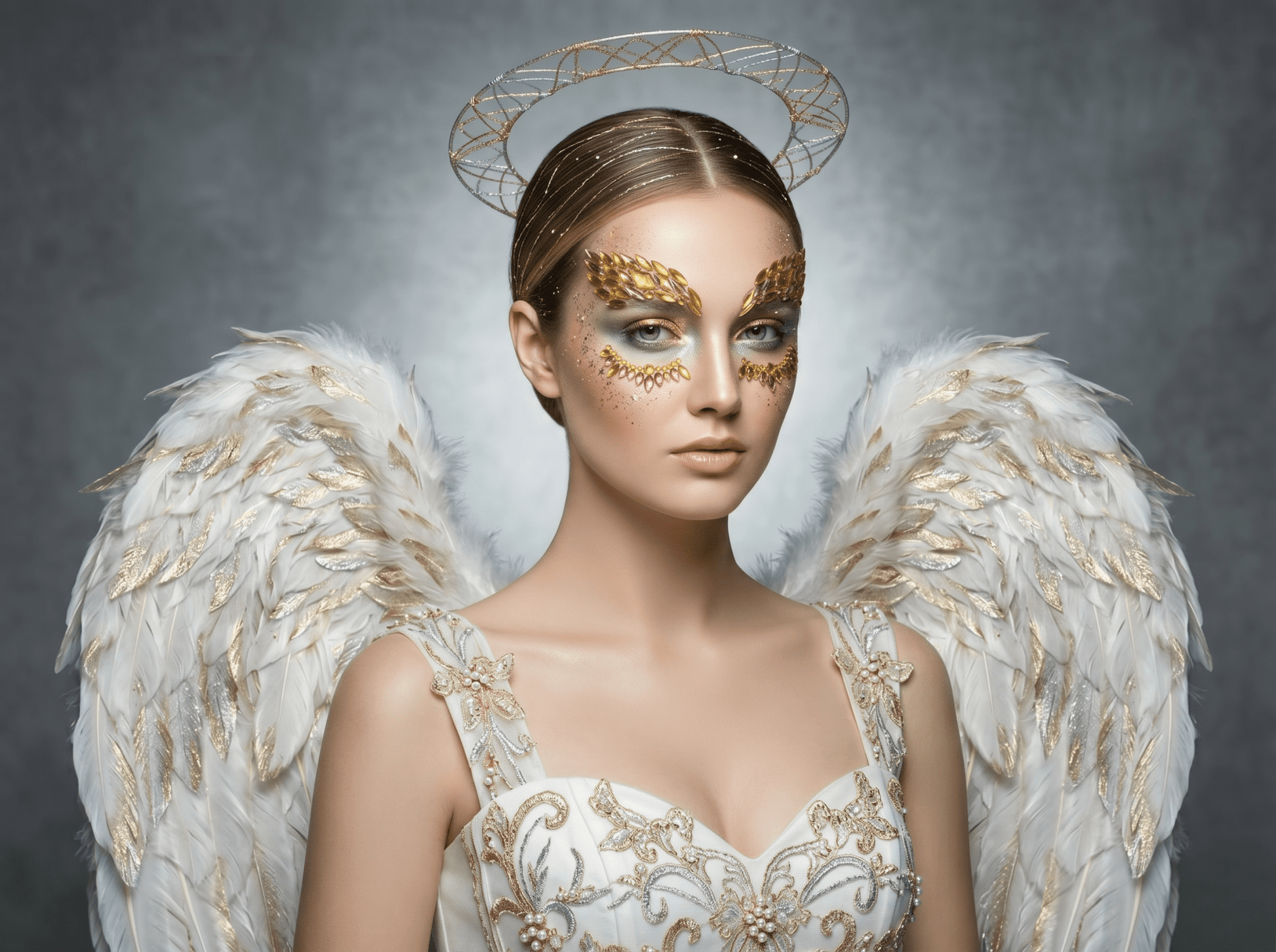 Gold Face Gems Warrior Style - unel