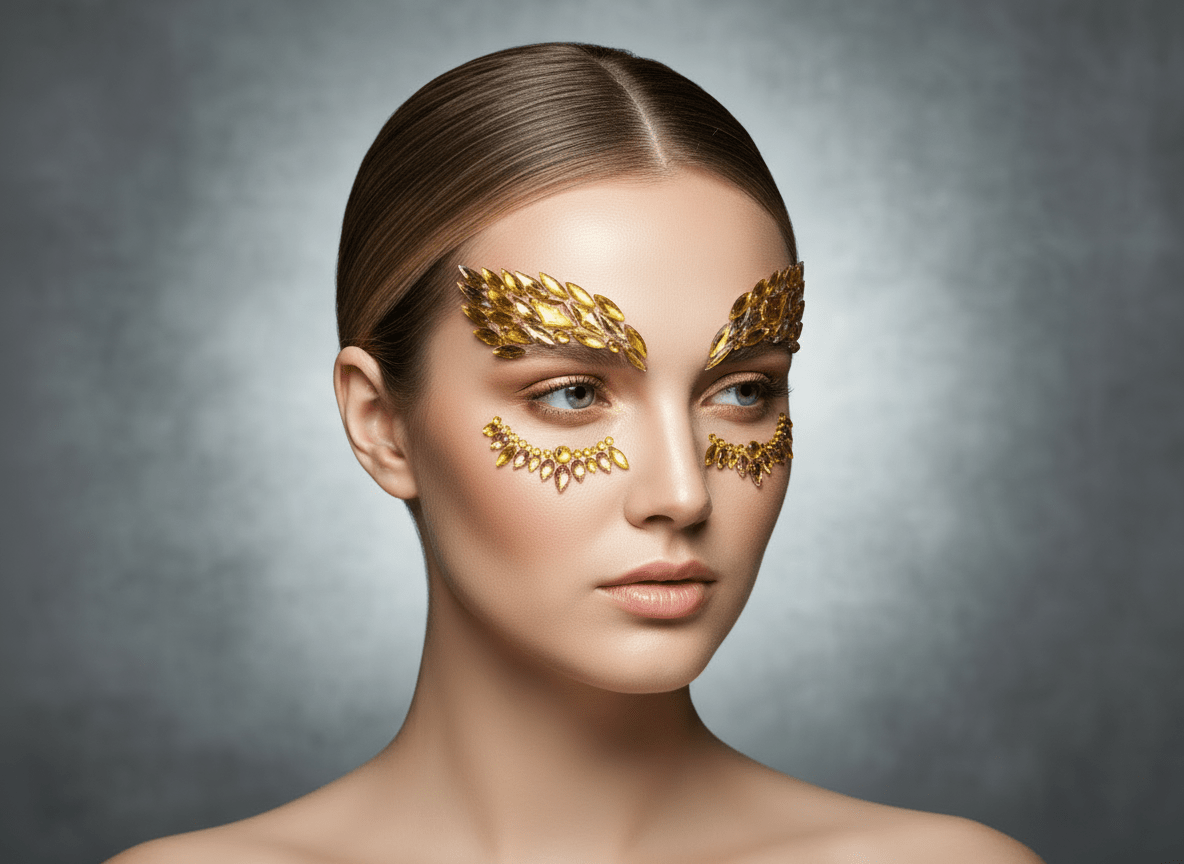 Gold Face Gems Warrior Style - unel