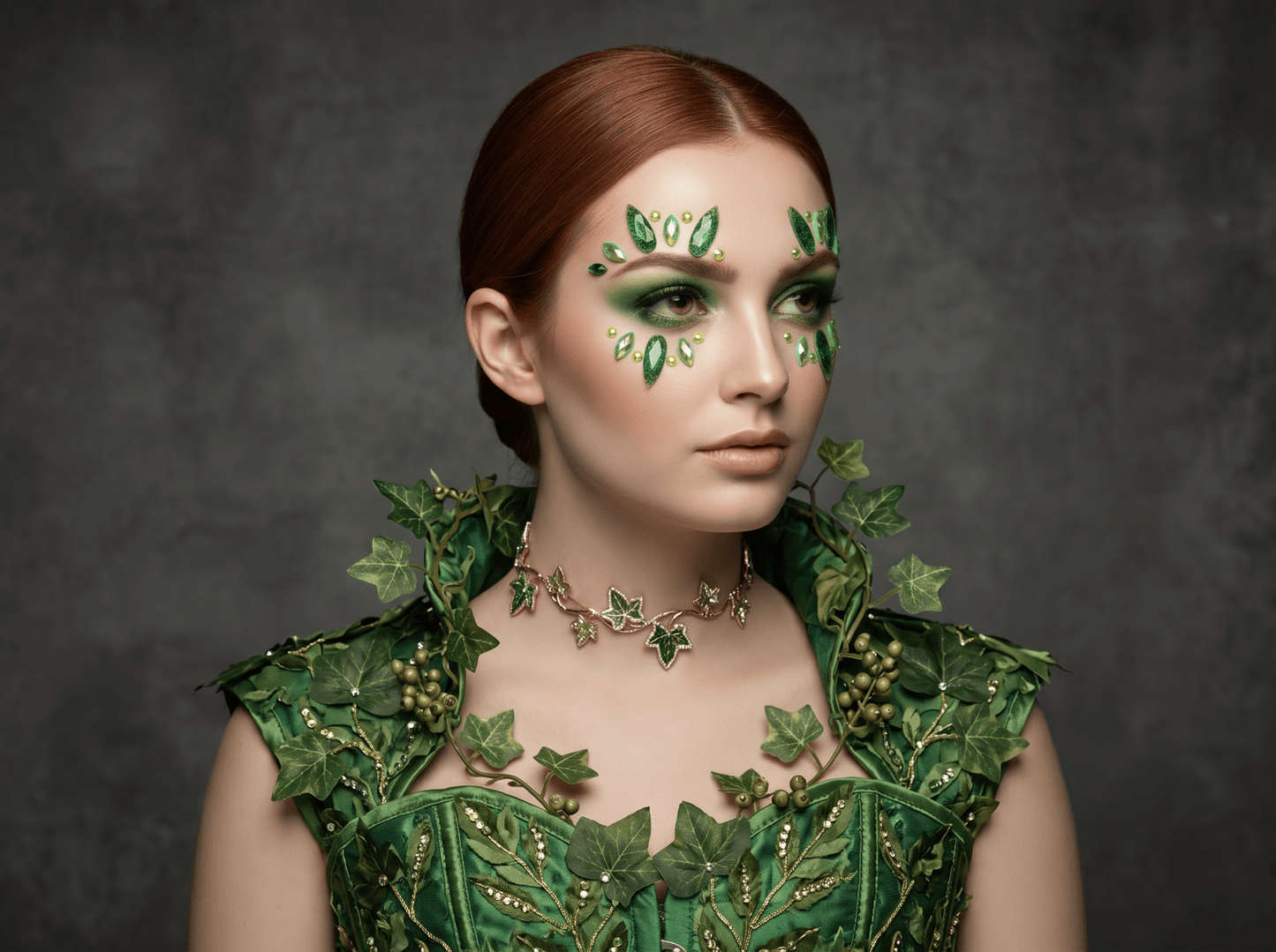 Green Face Gems Forest Style - unel