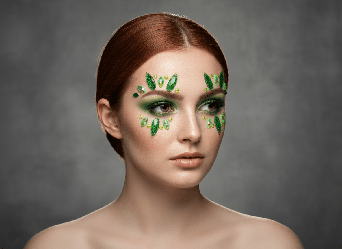 Green Face Gems Forrest Style - unel