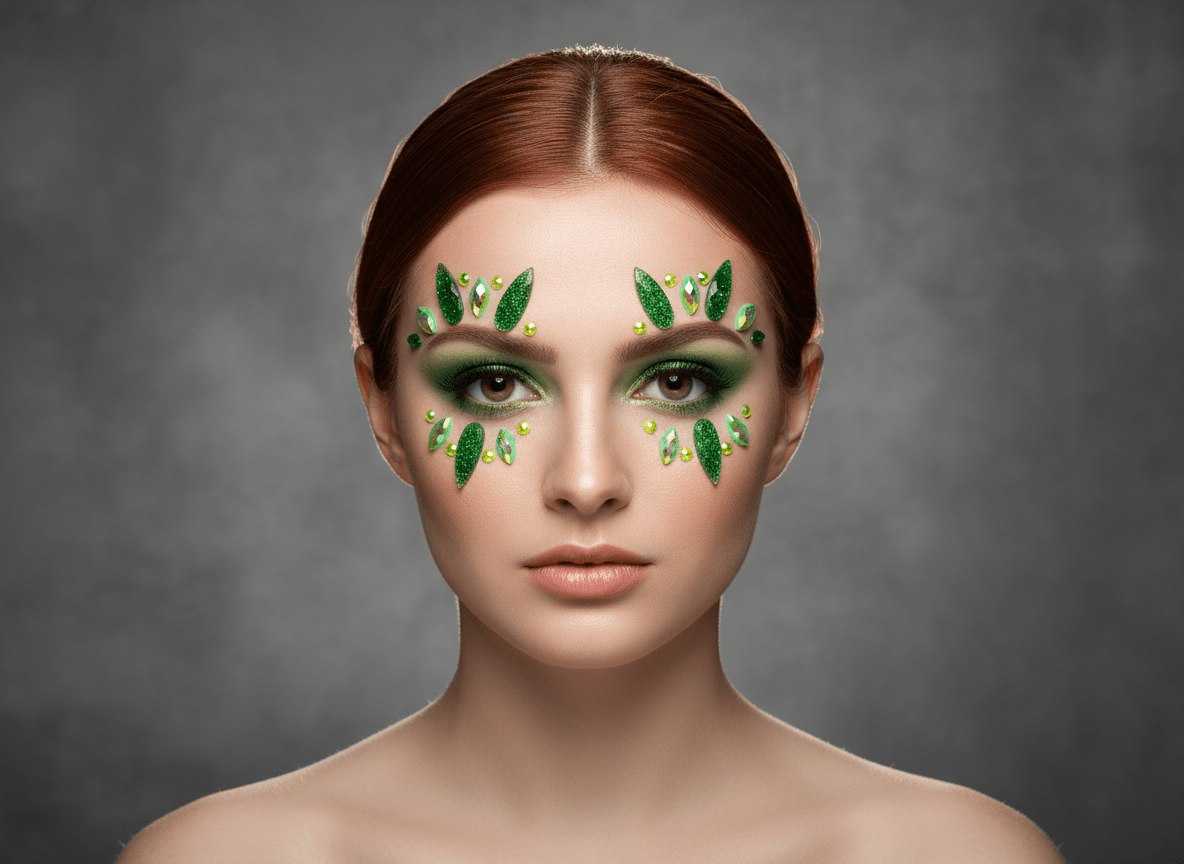 Green Face Gems Forrest Style - unel