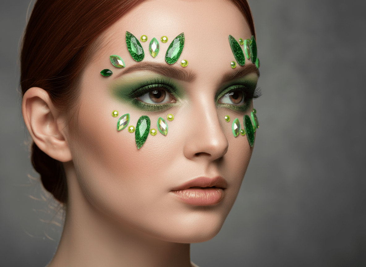 Green Face Gems Forrest Style - unel