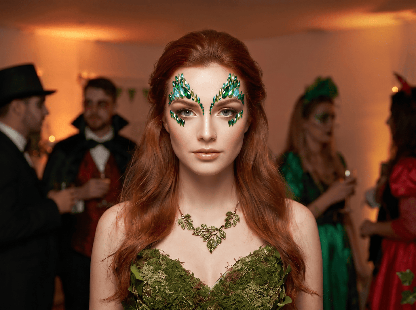 Green Face Gems Poisonous Ivy Style - unel