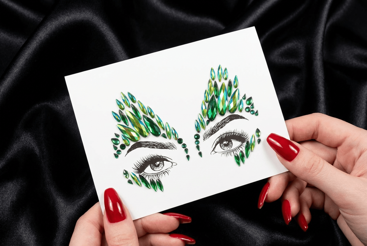 Green Face Gems Poisonous Ivy Style - unel