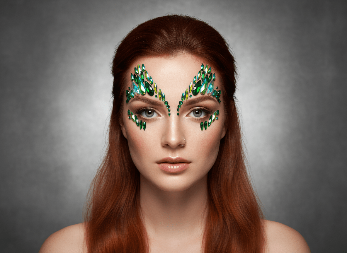 Green Face Gems Poisonous Ivy Style - unel