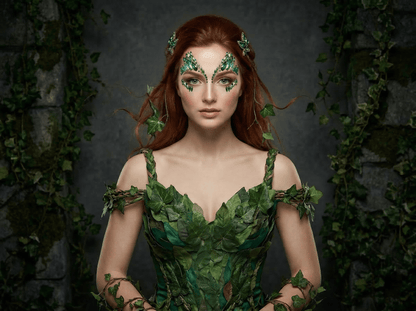 Green Face Gems Poisonous Ivy Style - unel