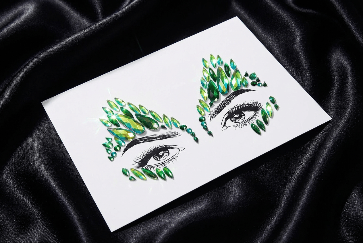 Green Face Gems Poisonous Ivy Style - unel