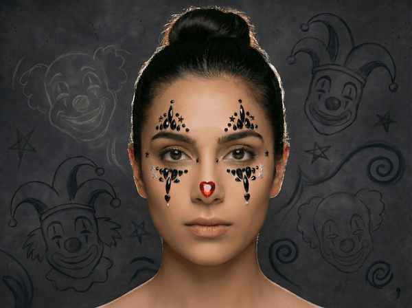 Halloween Face Gems Clown Style - unel