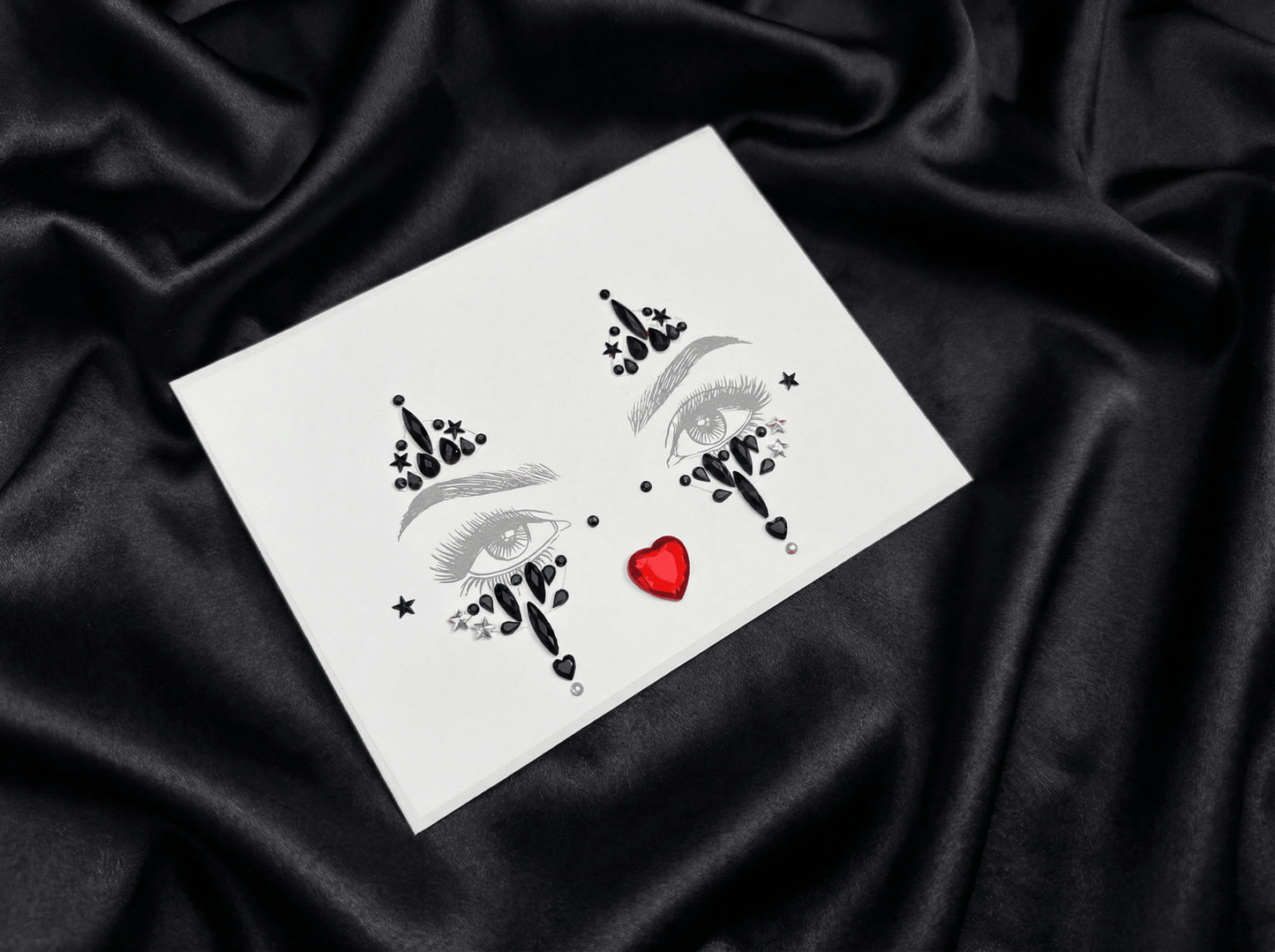 Halloween Face Gems Clown Style - unel