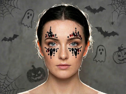 Halloween Themed Face Gems - unel