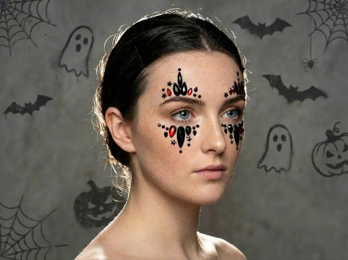 Halloween Themed Face Gems - unel