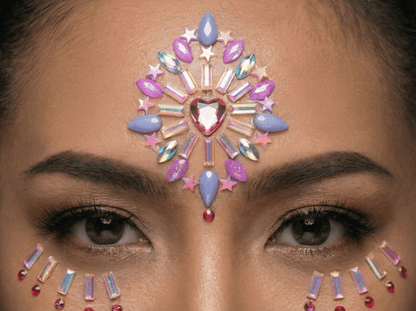 Pink Blossom Face Gems - unel