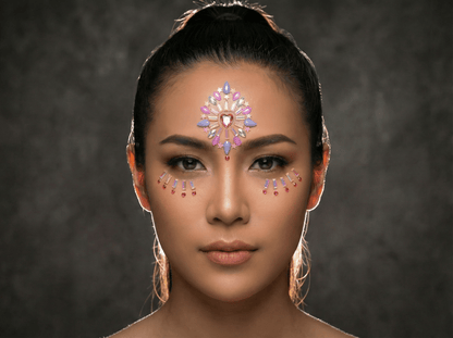 Pink Blossom Face Gems - unel