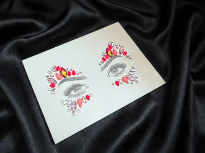 Pink Sparkle Face Gems - unel