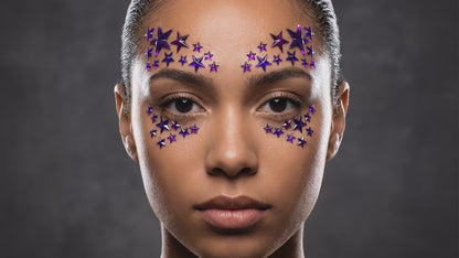 Purple Stars Face Gems