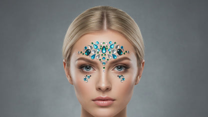 Blue Face Gems Mermaid Style