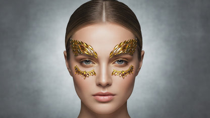 Gold Face Gems Warrior Style